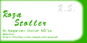 roza stoller business card